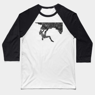 Climber girl black and white Baseball T-Shirt